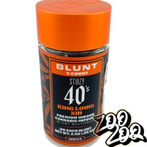 Stiiizy 40’s 5 Pack Pre-Rolled Blunts **KING LOUIE XIII** Indica 46.74% (2/$40)