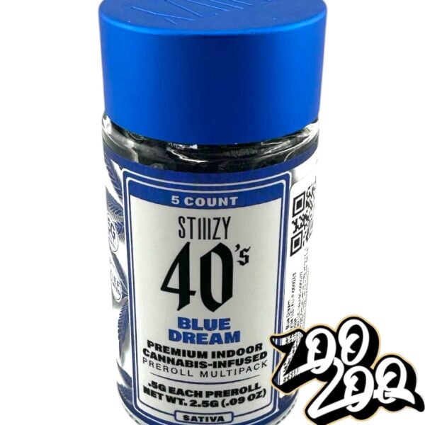 Stiiizy 40’s (5pk/2.5g Total) Pre-Rolls Infused w/ Live Resin & Keif **BLUE DREAM**(S) (2/$40)