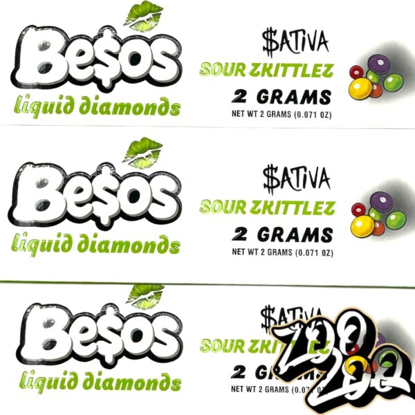 Besos 2g Liquid Diamond Disposables **SOUR SKITTLES** (S)