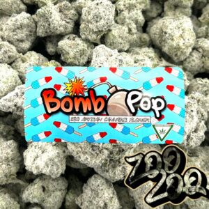 ZooZoo Farms 28g Artisan Flower infused with THCA Diamonds **BOMB POP** (comes in a glass jar)