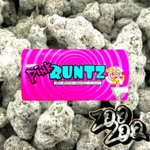 ZooZoo Farms 28g Artisan Flower infused with THCA Diamonds **PINK RUNTZ** (Comes in Glass Jar)